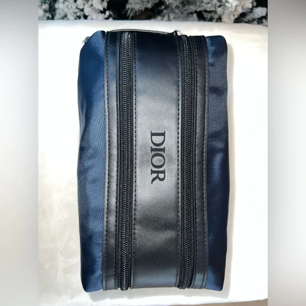 Christian Dior Beauty Cosmetic Pouch GWP Navy/Black NEW in Box - Picture 2 of 8